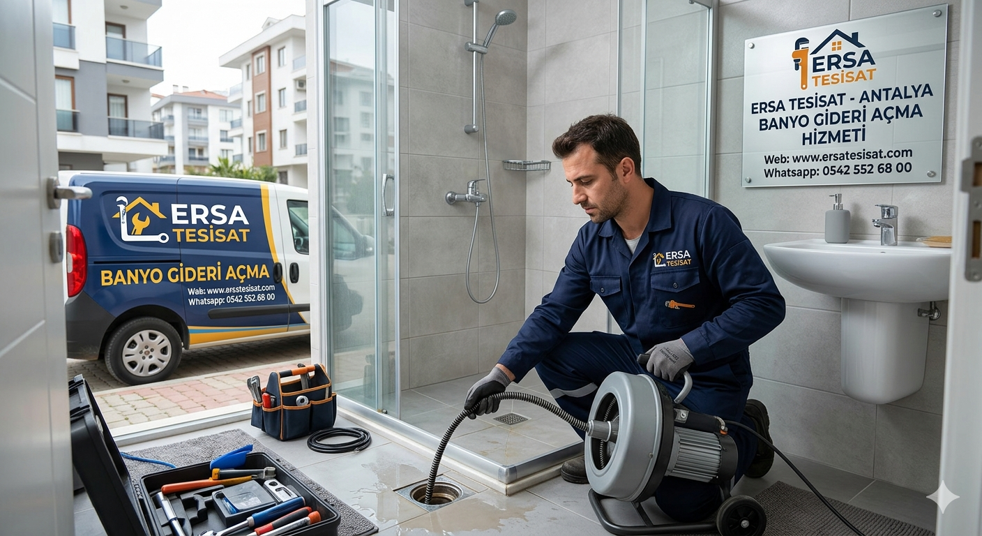 banyo-gideri-acma Antalya Banyo Gideri Tıkanıklığı Açma